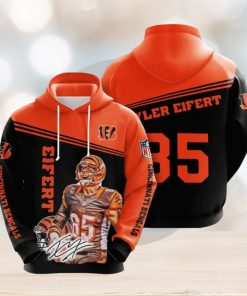 NFL Cincinnati Bengals Tyler Eifert Orange Black Pullover Hoodie