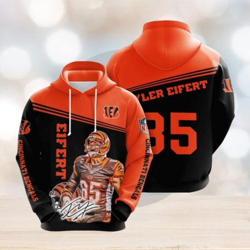 NFL Cincinnati Bengals Tyler Eifert Orange Black Pullover Hoodie