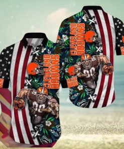 NFL Cleveland Browns Hawaii Shirt Mascot Aloha Summer Shirt