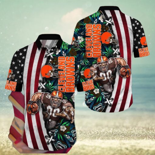 NFL Cleveland Browns Hawaii Shirt Mascot Aloha Summer Shirt