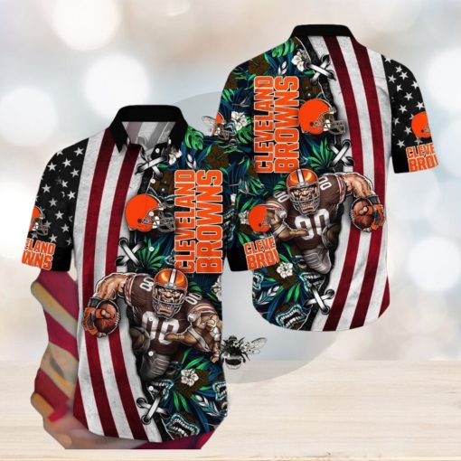 NFL Cleveland Browns Hawaii Shirt Mascot Aloha Summer Shirt