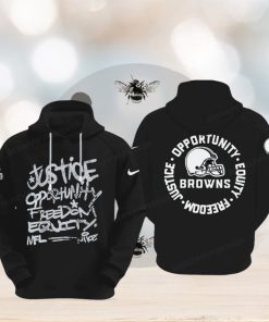 NFL Cleveland Browns Justice Opportunity Equity Freedom Hoodie