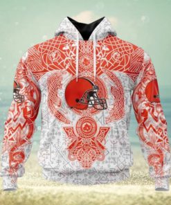 NFL Cleveland Browns Norse Viking Symbols 3D Hoodie