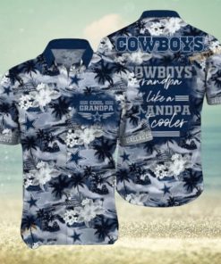 NFL Cowboys Hawaiian Shirt, Beach Gift For Grandpa