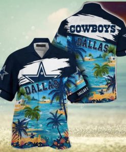 NFL Dallas Cowboys Custom Name Coconut Beach Hawaiian Shirt