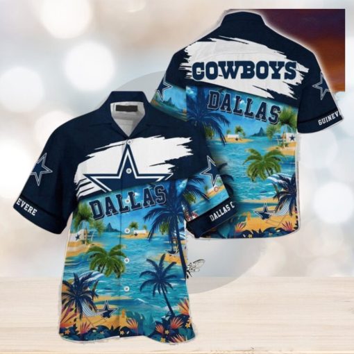 NFL Dallas Cowboys Custom Name Coconut Beach Hawaiian Shirt