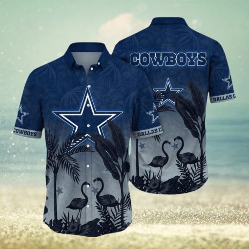 NFL Dallas Cowboys Hawaii Shirt Flamingo And Flower Funny Aloha Shirt