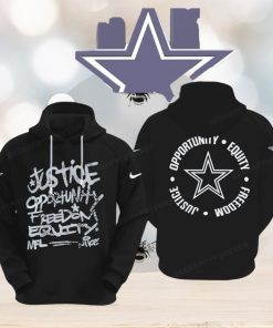 NFL Dallas Cowboys Justice Opportunity Equity Freedom Hoodie