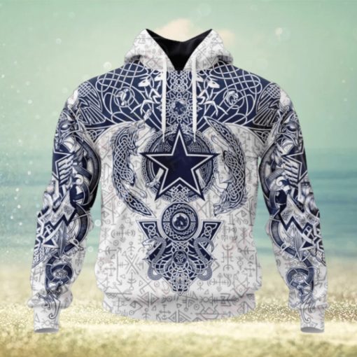 NFL Dallas Cowboys Norse Viking Symbols 3D Hoodie