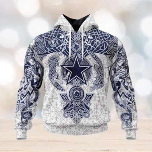 NFL Dallas Cowboys Norse Viking Symbols 3D Hoodie