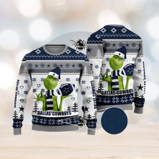 NFL Dallas Cowboys The Grinch New Ugly Christmas Sweater Xmas 3D Printed Christmas Sweater Gift