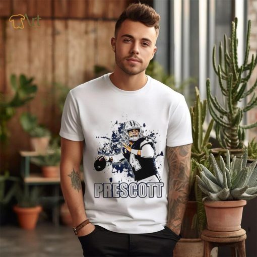 NFL Dallas Cowboys football Dak Prescott player Prescott action pose draw shirt