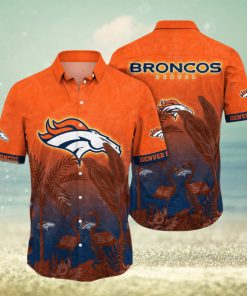 NFL Denver Broncos Hawaii Shirt Flamingo And Flower Funny Aloha Shirt