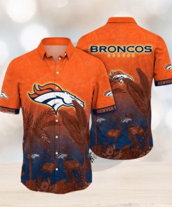 NFL Denver Broncos Hawaii Shirt Flamingo And Flower Funny Aloha Shirt