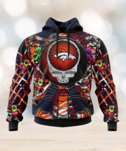NFL Denver Broncos Mix Grateful Dead, Personalized Name & Number Specialized Concepts Kits 3D Hoodie
