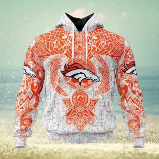 NFL Denver Broncos Norse Viking Symbols 3D Hoodie