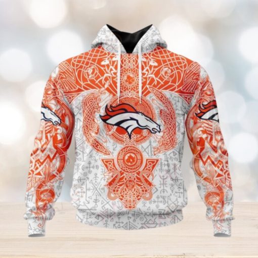 NFL Denver Broncos Norse Viking Symbols 3D Hoodie