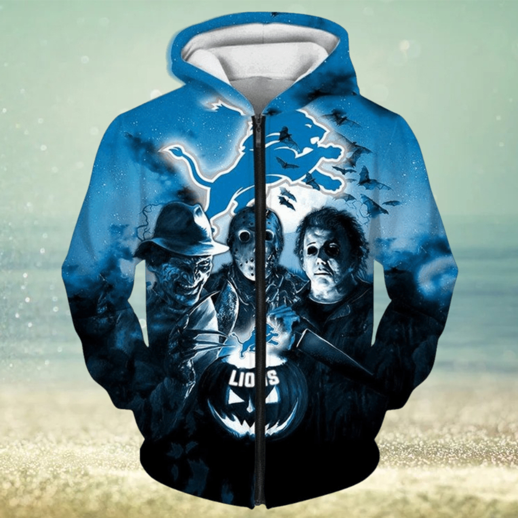 NFL Detroit Lions Halloween Night Zip Up Hoodie NFL Detroit Lions Halloween Night Zip Up Hoodie