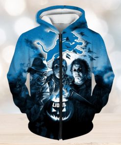NFL Detroit Lions Halloween Night Zip Up Hoodie