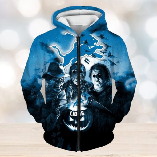 NFL Detroit Lions Halloween Night Zip Up Hoodie