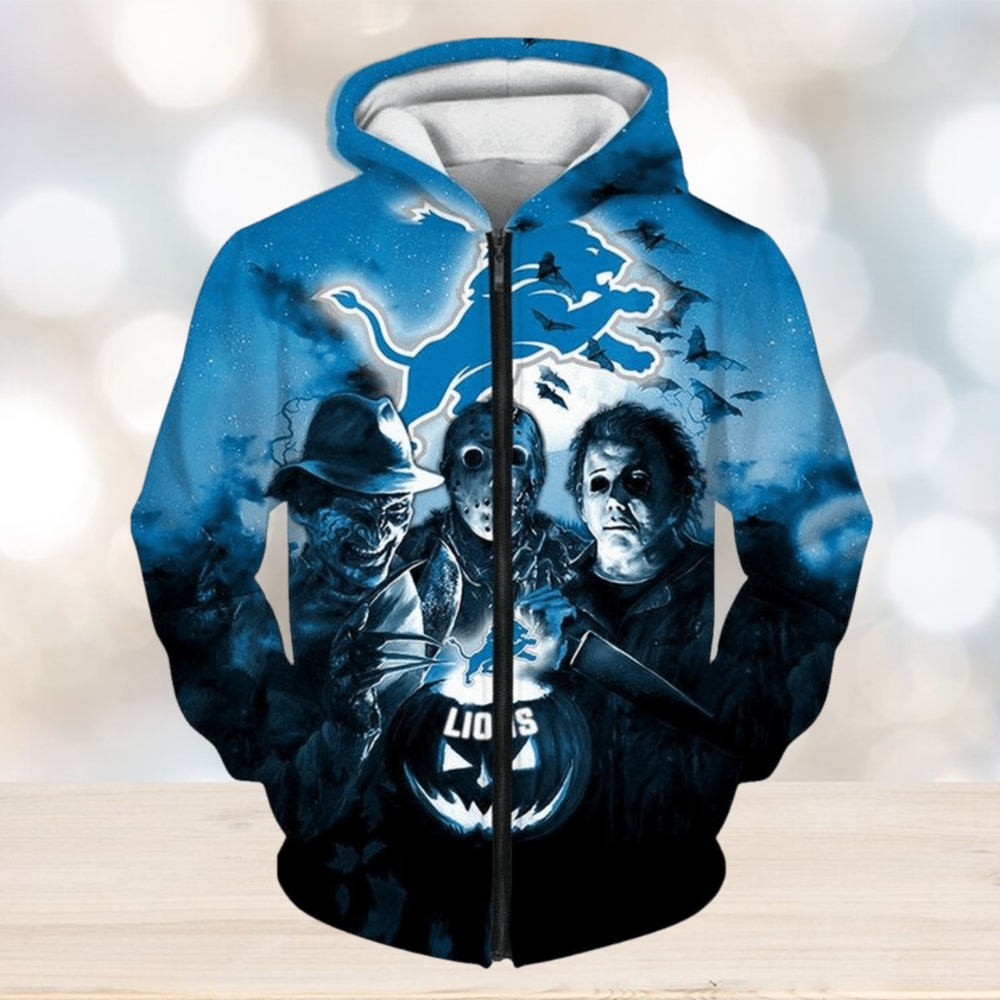 NFL Detroit Lions Halloween Night Zip Up Hoodie NFL Detroit Lions Halloween Night Zip Up Hoodie