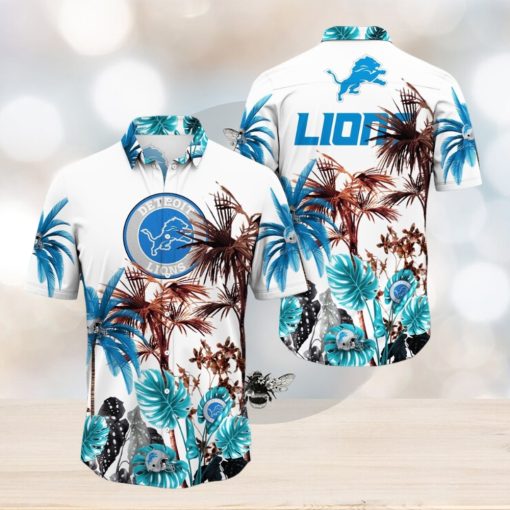 NFL Detroit Lions Hawaii Shirt Palm Tree Aloha Shirt For Fans