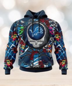 NFL Detroit Lions Mix Grateful Dead, Personalized Name & Number Specialized Concepts Kits 3D Hoodie