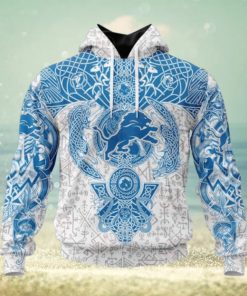 NFL Detroit Lions Norse Viking Symbols 3D Hoodie