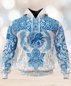 NFL Detroit Lions Norse Viking Symbols 3D Hoodie