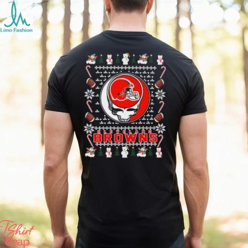 NFL Grateful Dead Cleveland Browns Ugly Christmas Shirt