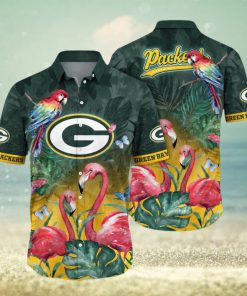 NFL Green Bay Packers Hawaii Shirt Flamingo And Flower Aloha Shirt