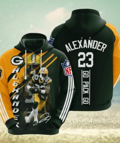 NFL Green Bay Packers Jaire Alexander Dark Green Gold Pullover Hoodie