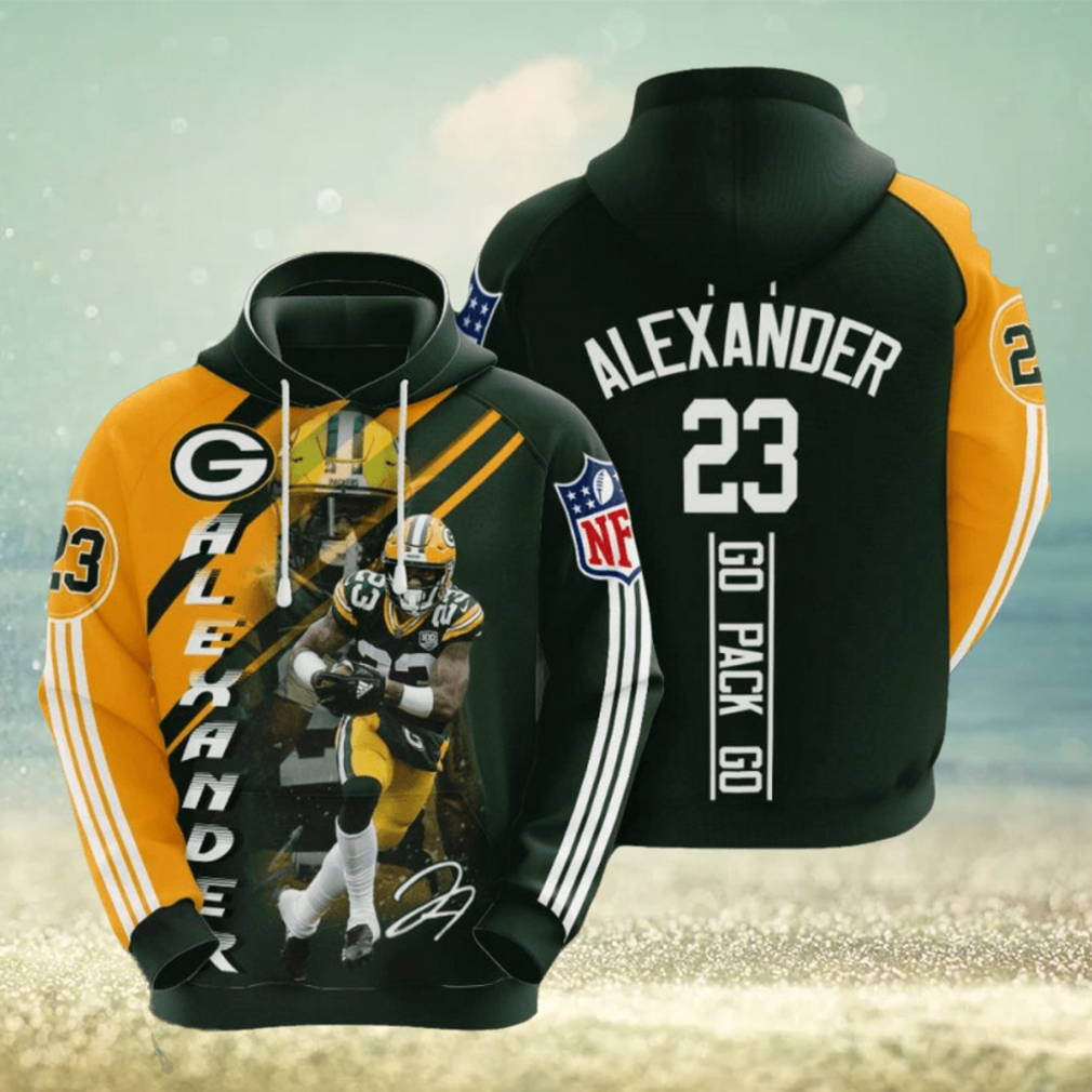NFL Green Bay Packers Jaire Alexander Dark Green Gold Pullover Hoodie NFL Green Bay Packers Jaire Alexander Dark Green Gold Pullover Hoodie