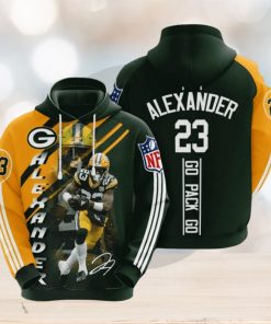 NFL Green Bay Packers Jaire Alexander Dark Green Gold Pullover Hoodie