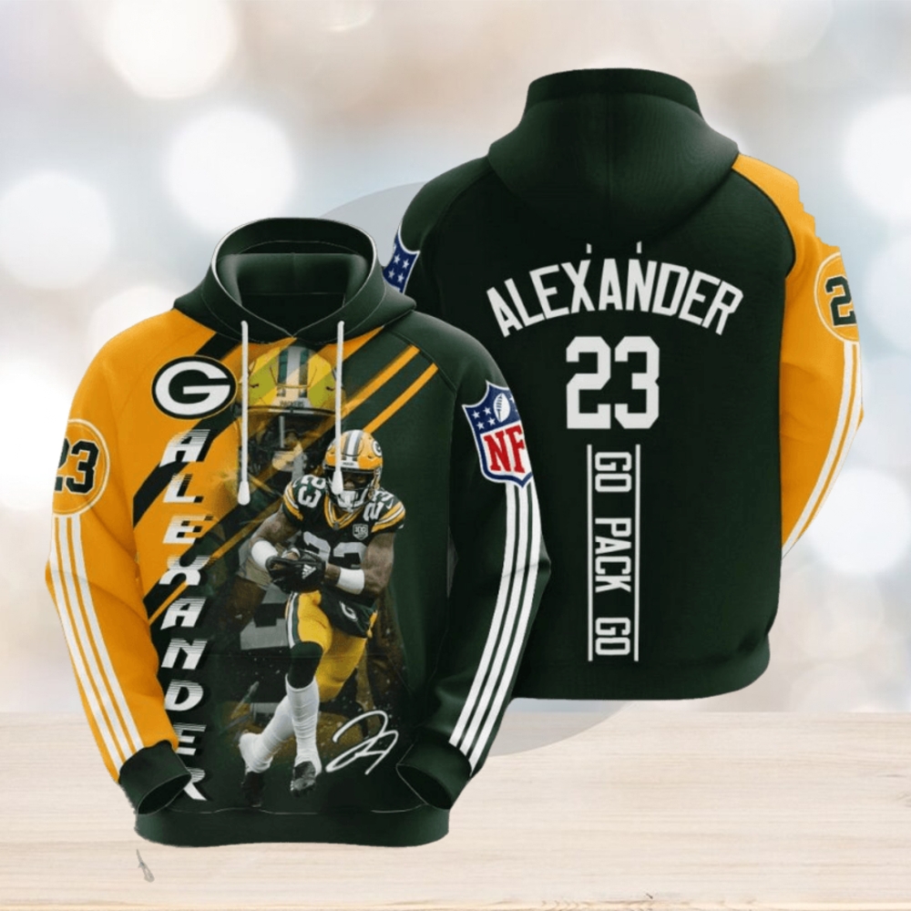 NFL Green Bay Packers Jaire Alexander Dark Green Gold Pullover Hoodie NFL Green Bay Packers Jaire Alexander Dark Green Gold Pullover Hoodie
