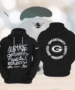 NFL Green Bay Packers Justice Opportunity Equity Freedom Hoodie