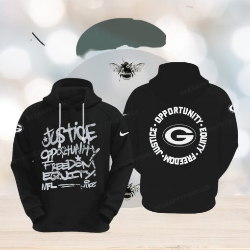 NFL Green Bay Packers Justice Opportunity Equity Freedom Hoodie