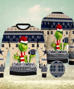 NFL Grinch Dallas Cowboys Ugly Christmas Sweater Xmas 3D Printed Christmas Sweater Gift