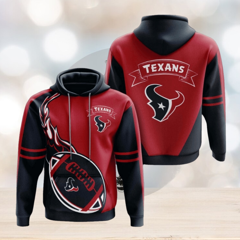 NFL Houston Texans Battle Red Fire Pullover Hoodie NFL Houston Texans Battle Red Fire Pullover Hoodie