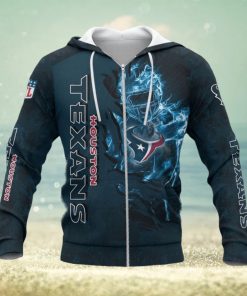 NFL Houston Texans Blue Camo Zip Up Hoodie