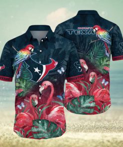 NFL Houston Texans Hawaii Shirt Flamingo And Flower Aloha Shirt