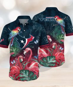 NFL Houston Texans Hawaii Shirt Flamingo And Flower Aloha Shirt