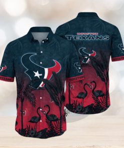 NFL Houston Texans Hawaii Shirt Flamingo And Flower Funny Aloha Shirt