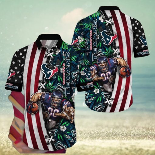 NFL Houston Texans Hawaii Shirt Mascot Aloha Summer Shirt