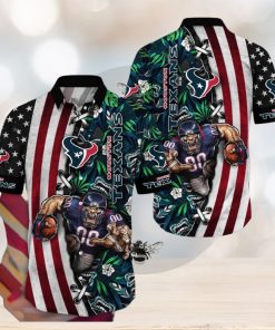 NFL Houston Texans Hawaii Shirt Mascot Aloha Summer Shirt