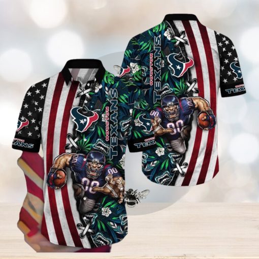 NFL Houston Texans Hawaii Shirt Mascot Aloha Summer Shirt