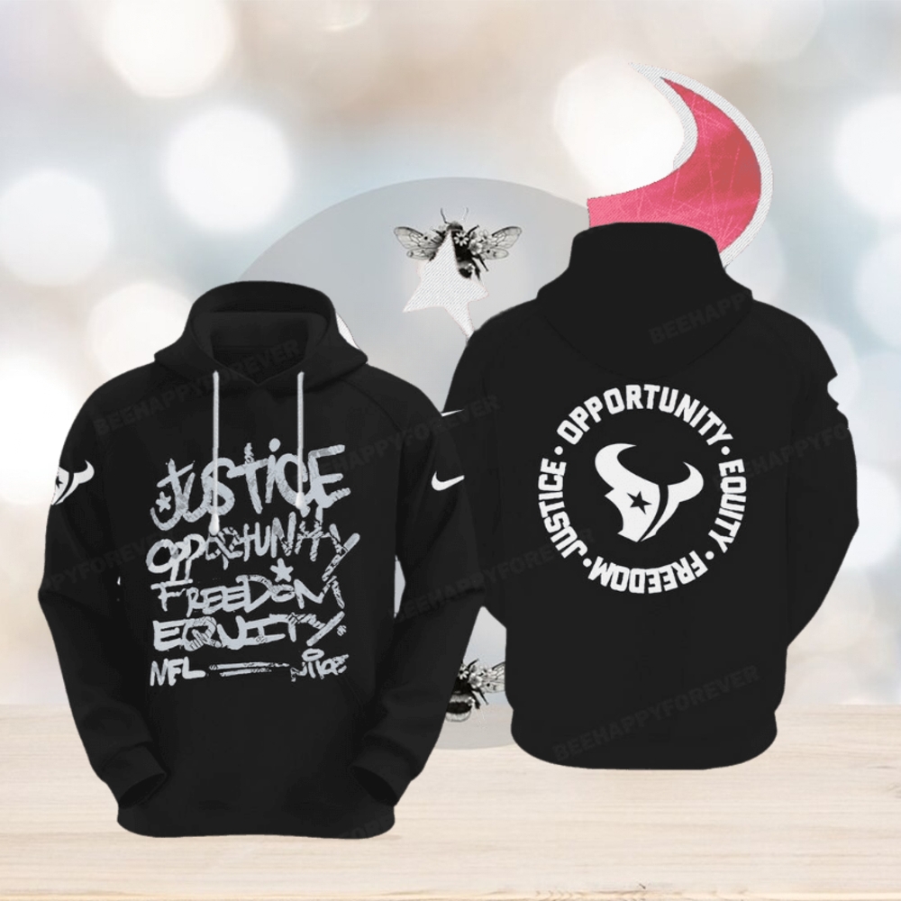 NFL Houston Texans Justice Opportunity Equity Freedom Hoodie NFL Houston Texans Justice Opportunity Equity Freedom Hoodie