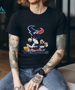NFL Houston Texans Mickey Mouse Donald Duck Goofy Football Shirt T Shirt