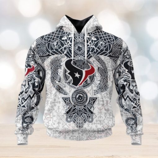 NFL Houston Texans Norse Viking Symbols 3D Hoodie