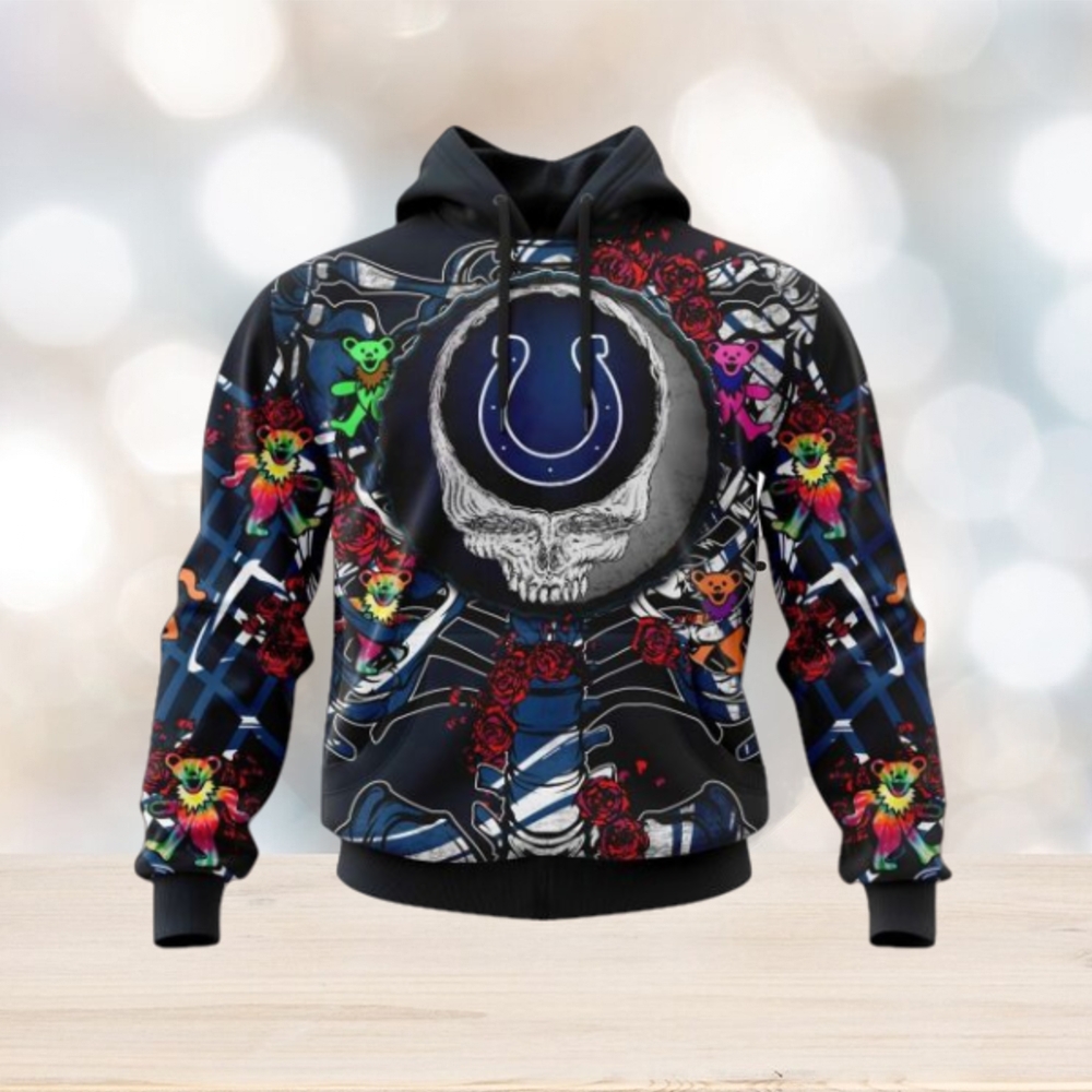 NFL Indianapolis Colts Mix Grateful Dead, Personalized Name & Number Specialized Concepts Kits 3D Hoodie NFL Indianapolis Colts Mix Grateful Dead, Personalized Name & Number Specialized Concepts Kits 3D Hoodie